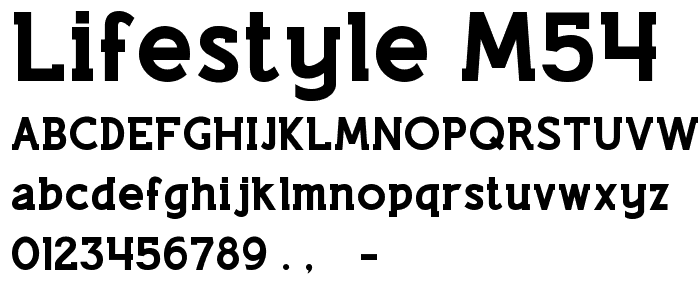 Lifestyle M54 font